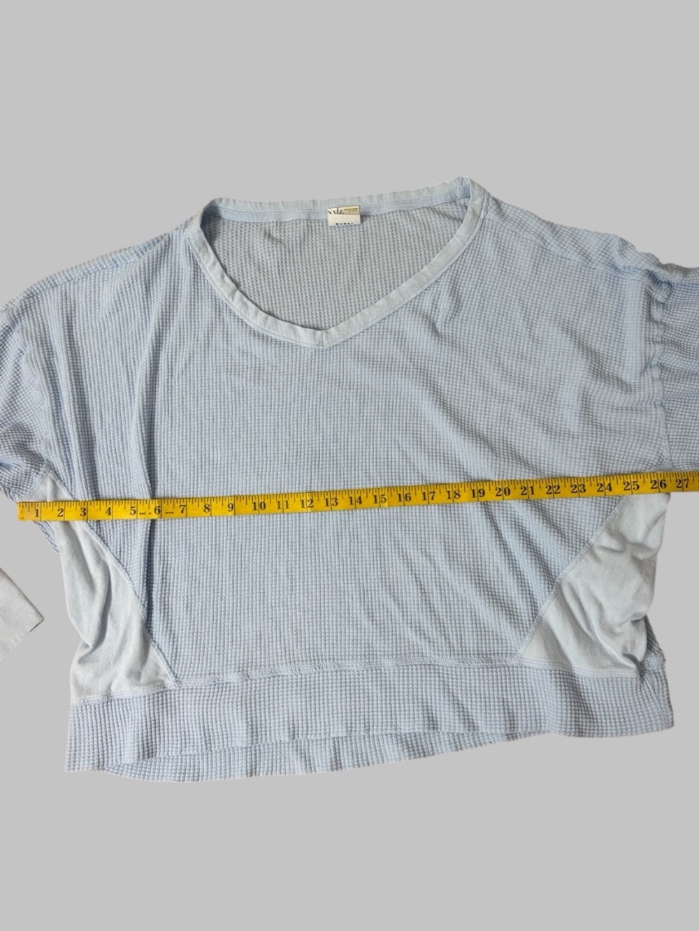 Aerie Offline Pastel Blue Waffle Knit Top - Picture 4 of 5